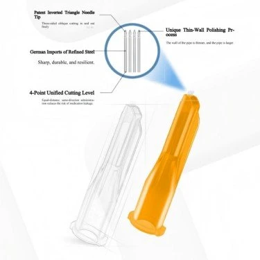 4 Pin 34G 1.2mm Multi Injector Needle